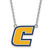 LogoArt University of Tennessee at Chattanooga Necklace - Sterling Silver Rhodium-Plated Letter C Large Enameled Pendant 18 Inch
