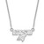 Sterling Silver Rhodium-Plated LogoArt East Tennessee State U. Small Necklace - View 2