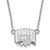 LogoArt Ohio University Necklace - Sterling Silver Rhodium-Plated Small Pendant 18 Inch