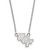 LogoArt University of Central Florida Necklace - Sterling Silver Rhodium-Plated U-C-F Small Pendant 18 Inch