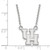 LogoArt University of Houston Necklace - Sterling Silver Rhodium-Plated U-H Small Pendant 18 Inch - View 2
