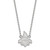 LogoArt University of New Orleans Necklace - Sterling Silver Rhodium-Plated U-N-O Large Pendant 18 Inch