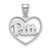 LogoArt University of Pittsburgh Pendant - Sterling S. Rhodium-Plated in Heart