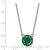 LogoArt Alpha Sigma Tau Necklace - Sterling Silver Rhodium-Plated Extra Sorority Text Small Color Enamel Pendant 18 Inch - View 2