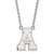 LogoArt Appalachian State University Necklace - Sterling Silver Rhodium-Plated Large Pendant 18 Inch