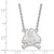 LogoArt East Carolina University Necklace - Sterling Silver Rhodium-Plated Pirate Large Pendant 18 Inch - View 2