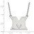 LogoArt Miami University Necklace - Sterling Silver Rhodium-Plated Ohio Letter M Large Pendant 18 Inch - View 2