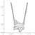 LogoArt Texas State University Necklace - Sterling Silver Rhodium-Plated Bobcat Large Pendant 18 Inch - View 2