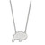 LogoArt University of Colorado Necklace - Sterling Silver Rhodium-Plated Buffalo Large Pendant 18 Inch