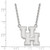 LogoArt University of Houston Necklace - Sterling Silver Rhodium-Plated U-H Large Pendant 18 Inch - View 2