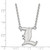 LogoArt University of Louisville Necklace - Sterling Silver Rhodium-Plated Letter L Large Pendant 18 Inch - View 2