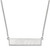 LogoArt University of Southern Mississippi Necklace - Sterling Silver Rhodium-Plated Small Bar 18 Inch