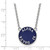 LogoArt Alpha Xi Delta Necklace - Sterling Silver Rhodium-Plated Sorority Text Large Color Enamel Pendant 18 Inch - SS013AXD-18 - View 2