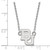 LogoArt Baylor University Necklace - Sterling Silver Rhodium-Plated Bears Small Pendant 18 Inch - View 3
