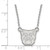 LogoArt Butler University Necklace - Sterling Silver Rhodium-Plated Bulldog Small Pendant 18 Inch - View 2