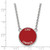 LogoArt Chi Omega Necklace - Sterling Silver Rhodium-Plated Sorority Text Large Color Enamel Pendant 18 Inch - SS013CHO-18 - View 2