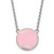 LogoArt Delta Gamma Necklace - Sterling Silver Rhodium-Plated Sorority Text Large Color Enamel Pendant 18 Inch - SS013DG-18