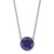 LogoArt Delta Phi Epsilon Necklace - Sterling Silver Rhodium-Plated Sorority Text Large Color Enamel Pendant 18 Inch - SS013DPH-18