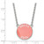 LogoArt Delta Zeta Necklace - Sterling Silver Rhodium-Plated Sorority Text Large Color Enamel Pendant 18 Inch - SS013DZ-18 - View 2