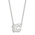 LogoArt Calgary Flames Necklace - Sterling Silver Rhodium-Plated Letter C Large Pendant 18 Inch