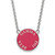 LogoArt Gamma Phi Beta Necklace - Sterling Silver Rhodium-Plated Sorority Text Large Color Enamel Pendant 18 Inch - SS013GPB-18