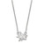 LogoArt San Jose Sharks Necklace - Sterling Silver Rhodium-Plated Small Pendant 18 Inch