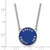 LogoArt Theta Phi Alpha Necklace - Sterling Silver Rhodium-Plated Sorority Text Large Color Enamel Pendant 18 Inch - SS013TPA-18 - View 2
