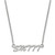 Sterling Silver Rhodium-Plated LogoArt U. of Southern Mississippi Small Pendant 18 Inch Necklace
