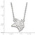 LogoArt Rice University Necklace - Sterling Silver Rhodium-Plated Owl Large Pendant 18 Inch - View 2