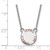 LogoArt Alpha Chi Omega Necklace - Sterling Silver Rhodium-Plated Sorority Text Small Color Enamel Pendant 18 Inch - SS014ACO-18 - View 2