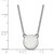 LogoArt Alpha Epsilon Phi Necklace - Sterling Silver Rhodium-Plated Extra Sorority Text Small Color Enamel Pendant 18 Inch - SS014AEP-18 - View 2