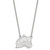 LogoArt Colorado Avalanche Necklace - Sterling Silver Rhodium-Plated Letter A Large Pendant 18 Inch