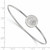 LogoArt Chicago Blackhawks Bracelet - Sterling Silver Rhodium-Plated Bangle Slip on - View 2