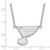 LogoArt St. Louis Blues Necklace - Sterling Silver Rhodium-Plated Large Pendant 18 Inch - View 2