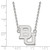 LogoArt Baylor University Necklace - Sterling Silver Rhodium-Plated Bears Large Pendant 18 Inch - View 3