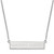 LogoArt Vancouver Canucks Necklace - Sterling Silver Rhodium-Plated Small Bar 18 Inch