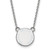 LogoArt Delta Delta Delta Necklace - Sterling Silver Rhodium-Plated Sorority Text Small Color Enamel Pendant 18 Inch - SS014DDD-18