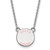 LogoArt Delta Gamma Necklace - Sterling Silver Rhodium-Plated Sorority Text Small Color Enamel Pendant 18 Inch - SS014DG-18