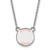 LogoArt Delta Zeta Necklace - Sterling Silver Rhodium-Plated Sorority Text Small Color Enamel Pendant 18 Inch - SS014DZ-18