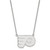 LogoArt Philadelphia Flyers Necklace - Sterling Silver Rhodium-Plated Large Pendant 18 Inch