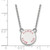 LogoArt Gamma Phi Beta Necklace - Sterling Silver Rhodium-Plated Sorority Text Small Color Enamel Pendant 18 Inch - SS014GPB-18 - View 2