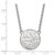 LogoArt New York Islanders Necklace - Sterling Silver Rhodium-Plated Large Pendant 18 Inch - View 2