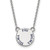 LogoArt Phi Sigma Sigma Necklace - Sterling Silver Rhodium-Plated Sorority Text Small Color Enamel Pendant 18 Inch - SS014PSS-18