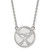 LogoArt Buffalo Sabres Necklace - Sterling Silver Rhodium-Plated Large Pendant 18 Inch