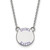 LogoArt Sigma Kappa Necklace - Sterling Silver Rhodium-Plated Sorority Text Small Color Enamel Pendant 18 Inch - SS014SKP-18