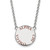 LogoArt Alpha Chi Omega Necklace - Sterling Silver Rhodium-Plated Sorority Text Large Color Enamel Pendant 18 Inch - SS015ACO-18