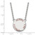 LogoArt Alpha Chi Omega Necklace - Sterling Silver Rhodium-Plated Sorority Text Large Color Enamel Pendant 18 Inch - SS015ACO-18 - View 2