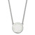 LogoArt Alpha Epsilon Phi Necklace - Sterling Silver Rhodium-Plated Sorority Text Small Color Enamel Pendant 18 Inch - SS015AEP-18