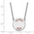 LogoArt Alpha Phi Necklace - Sterling Silver Rhodium-Plated Sorority Text Large Color Enamel Pendant 18 Inch - SS015APH-18 - View 2