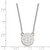LogoArt Boston Bruins Necklace - Sterling Silver Rhodium-Plated Small Pendant 18 Inch, 12 mm Wide - View 2